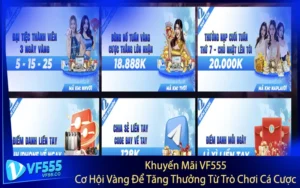 Khuyến Mãi VF555 - Cơ Hội Vàng Để Tăng Thưởng Từ Trò Chơi Cá Cược